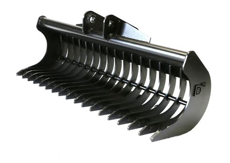 mini digger bucket brackets|rake bucket for mini excavator.